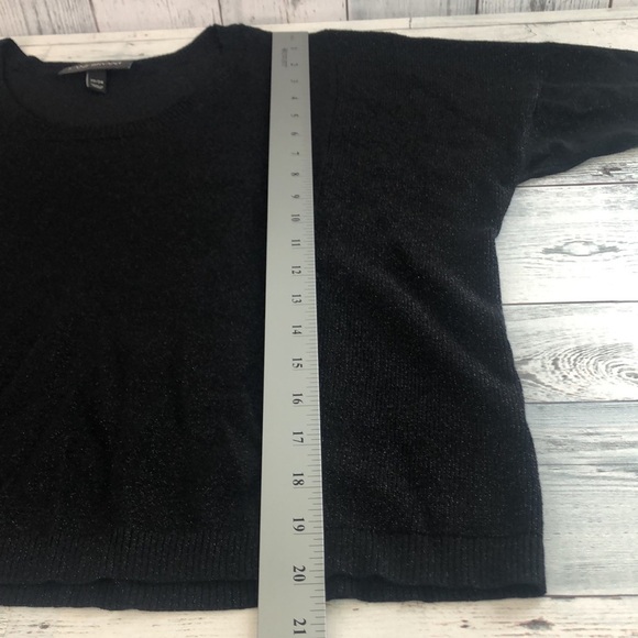 Lane Bryant Black Silver Speck Crop Sweater 22/24 - Picture 7 of 9